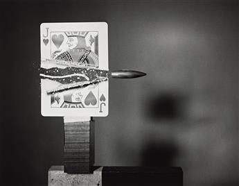 HAROLD EDGERTON (1903-1990) Cutting the Card Quickly. 1960; printed early 1980s.                                                                 